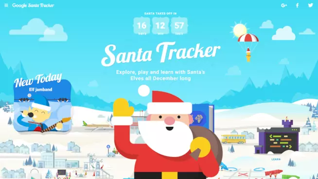 Grazie a Google Santa Tracker puoi sapere dove si trova Babbo Natale L'homepage di Google Santa Tracker