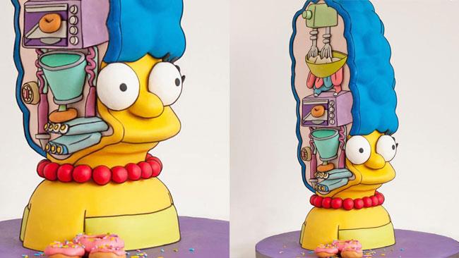 La torta ispirata a Marge Simpson ha un aspetto delizioso! La torta ispirata a Marge Simpson
