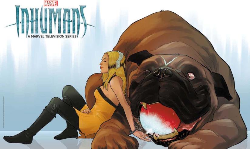 Marvel's Inhumans torna a mostrarsi con nuovo materiale promozionale Lockjaw e Crystal. Art by Karl Kerschl