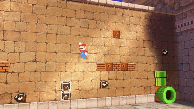 Super Mario Odyssey, un video dedicato alle sessioni platform 2D Una fase platform 2D da Super Mario Odyssey