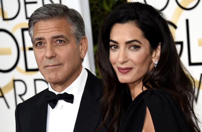 George Clooney e Amal diventeranno genitori George Clooney e Amal, un primo piano della coppia