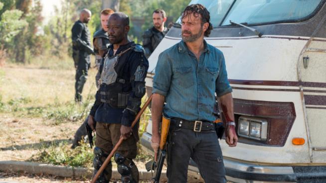 The Walking Dead: Morgan e Rick The Walking Dead: un'immagine di Rick e Morgan