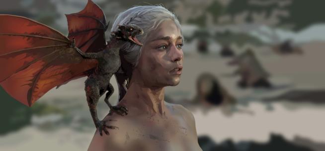 Game of Thrones: Conquest è i nuovo videogioco mobile ufficiale di HBO Daenerys Targaryen posa con un cucciolo di drago