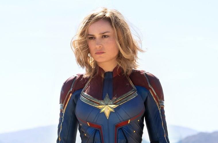 Captain Marvel Brie Larson è Captain Marvel in uno scatto del film