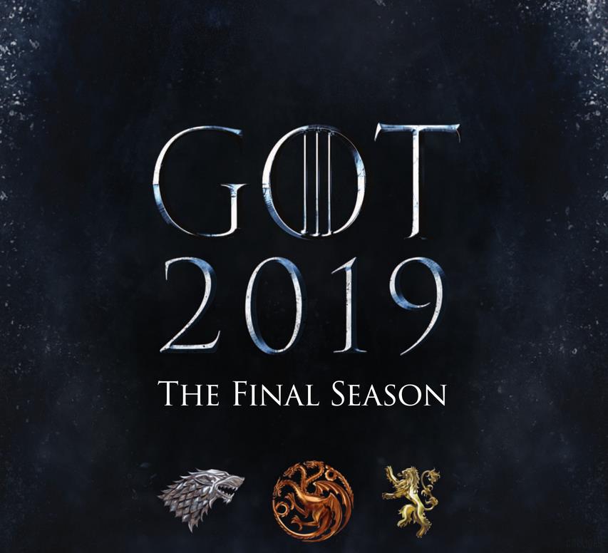 Il poster di GoT 8 con la data di messa in onda e i sigilli di Stark, Targaryen e Lannister