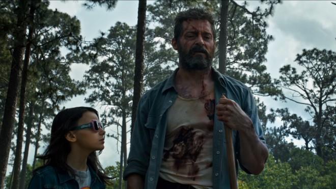 Logan e X-23 Hugh Jackman e Dafne Keen in una scena del film Logan - The Wolverine