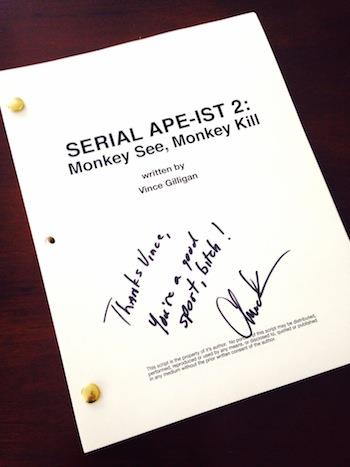 Il cartello 451 di Chuck Lorre La sceneggiatura del sequel di Serial Ape-Ist
