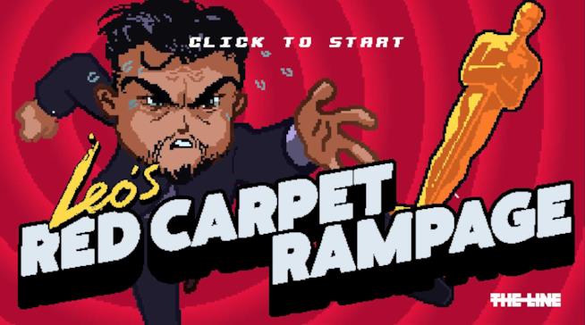 DiCaprio insegue l'Oscar in un videogioco Screenshot di Red Carpet Rampage