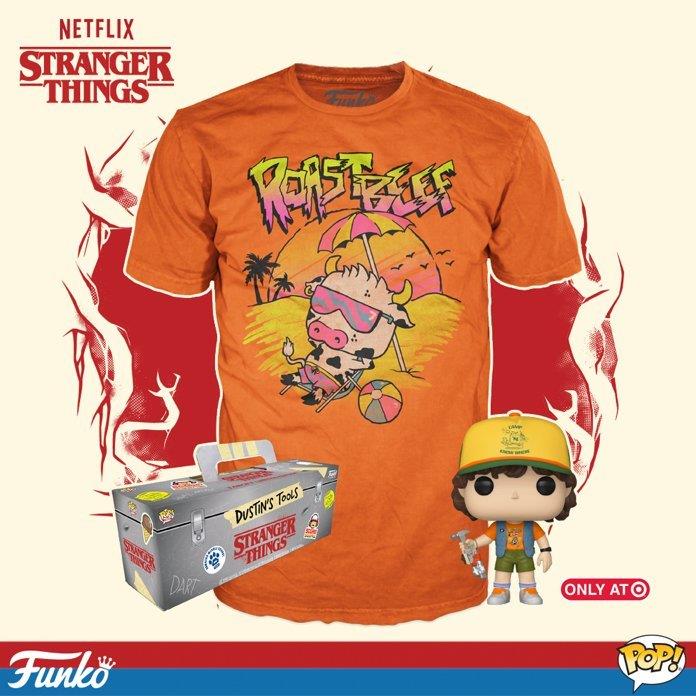 Dustin collezione con maglietta Stranger Things Dustin e t-shirt