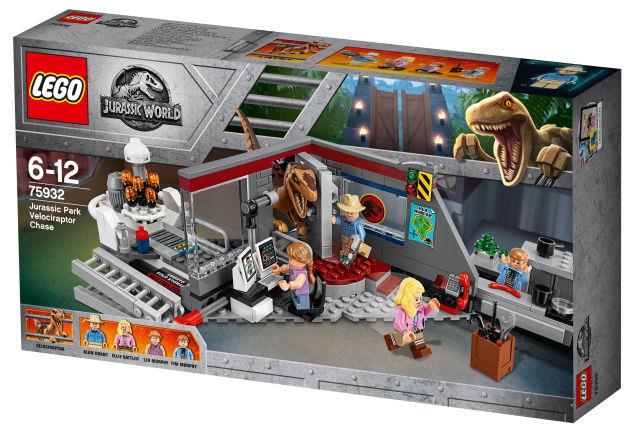 Il box del set di LEGO Inseguimento del Velociraptor a Jurassic Park Dettagli del box del set di LEGO Inseguimento del Velociraptor a Jurassic Park