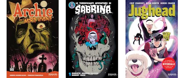 Edizioni DB: le apparizioni di Sabrina Archie tra i Morti Viventi #1, Sabrina #1 e Jughead #2