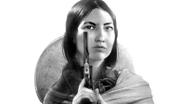 Una tavola tratta dalla graphic novel Indeh di Ethan Hawke Un'indiana Apache nei disegni di Greg Ruth per il fumetto Indeh