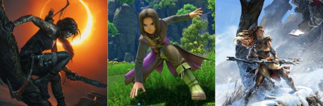Gli eroi di Shadow of the Tomb Raider, Dragon Quest XI e Horizon: Zero Dawn Shadow of the Tomb Raider, Dragon Quest XI e Horizon: Zero Dawn scontati su PS Store