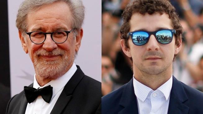 Shia LaBeouf e Steven Spielberg Un collage tra Shia LaBeouf e Steven Spielberg
