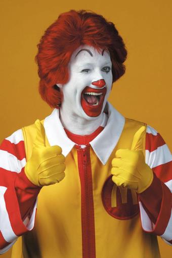 Ronald McDonald in primo piano