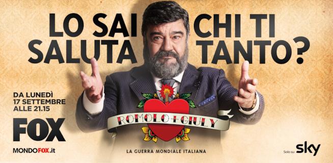 Pannofino nella pubblicità di Romolo + Giuly Francesco Pannofino protagonista di un poster per Romolo e Giuly