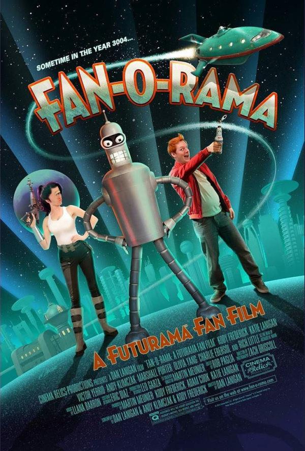 Fun-O-Rama: poster Leela, Bender e Fry nel poster ufficiale del fanfilm Fan-O-Rama
