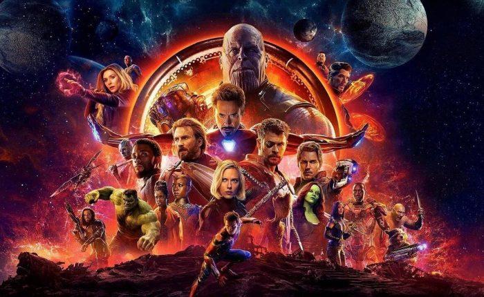 Tutti i personaggi di Infinity War in un poster promozionale Poster promozionale di Avengers: Infinity War