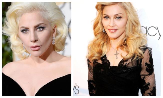 Lady Gaga fa i suoi complimenti a Madonna su Twitter Primo piano di Lady Gaga e Madonna