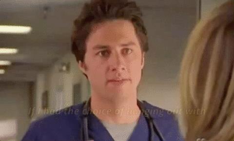 Scrubs, una raccolta delle frasi più iconiche della serie J.D. si dichiara apertamente ad Elliot