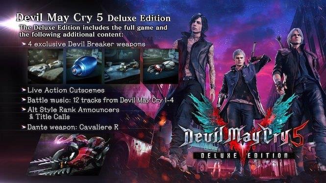 Le caratteristiche della versione Deluxe di Devil May Cry 5 I contenuti della versione Deluxe di Devil May Cry 5