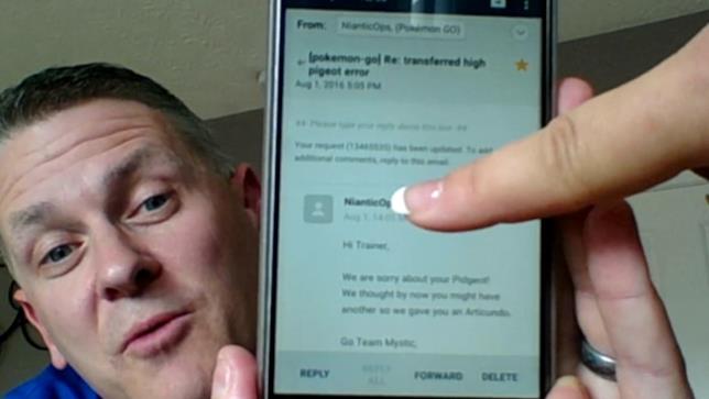 Pokémon Go, mail di Niantic Pokémon Go, mail di Niantic su Articuno