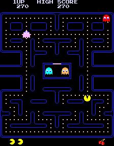 Pac-Man La schermata del videogioco di Pac-Man