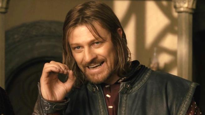 Sean Bean Sean Bean in una scena de La Compagnia dell'Anello che è diventata un celebre meme