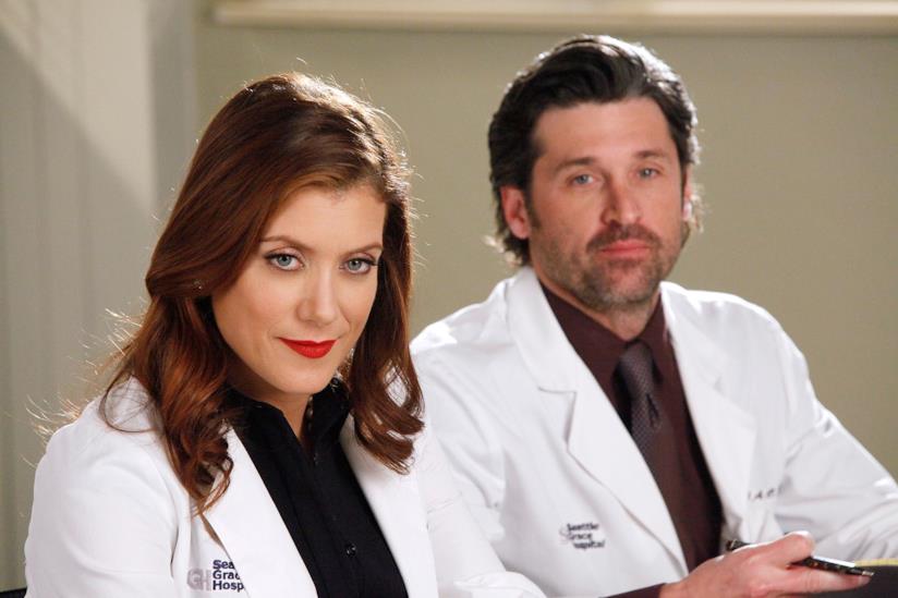 Derek e Addison ancora insieme: è vera amicizia tra Patrick Dempsey e Kate Walsh Kate Walsh e Patrick Dempsey in una scena di Grey's Anatomy