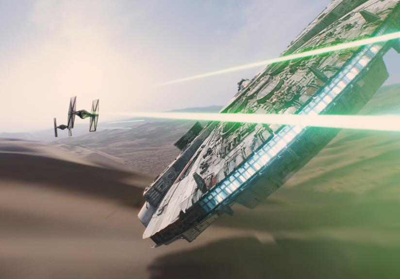 Star Wars: Il Risveglio della Forza, nessuna scena post-credits Il Millennium Falcon in Star Wars: Il Risveglio della Forza