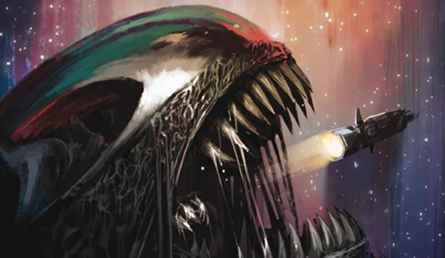 In Aliens Vol. 5, Zula fa la sua scelta Cover di Aliens 5 con uno xenomorfo nello spazio