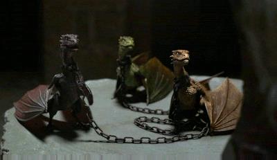 I tre draghi di Game of Thrones un'immagine dei tre draghi di Daenerys in Game of Thrones