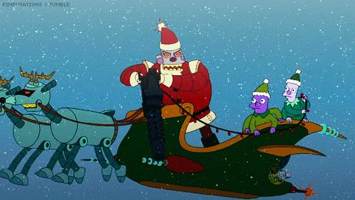 Natale su FoxAnimation GIF di Babbo Natale in Futurama