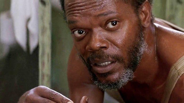 Samuel L. Jackson in una scena de Il momento di uccidere Una sequenza de Il momento di uccidere