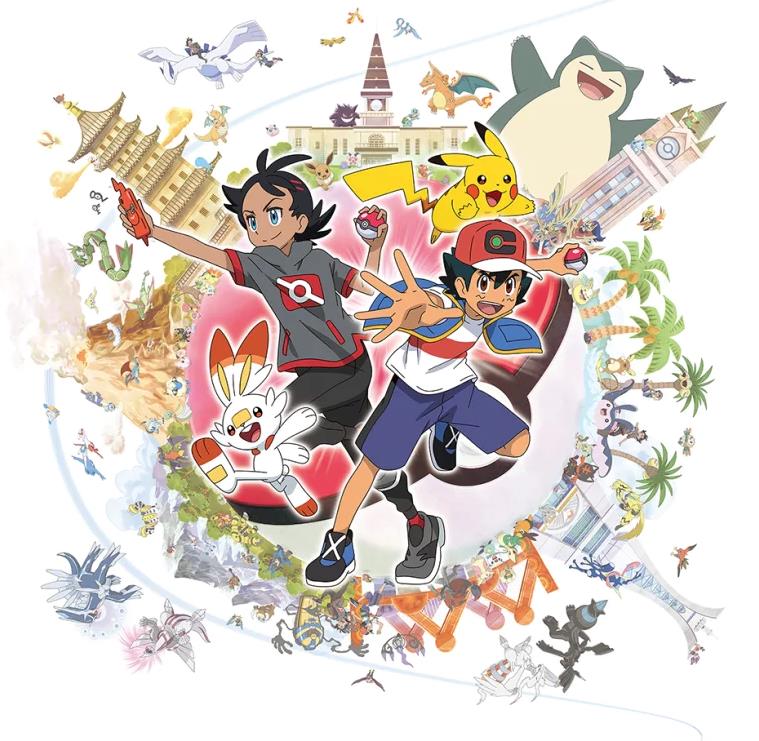 Gou è il nuovo personaggio che affiancherà Ash nella nuova serie dei Pokémon Nel poster ci sono Gou e il coniglietto bianco e rosso insieme ad Ash e Pikachu