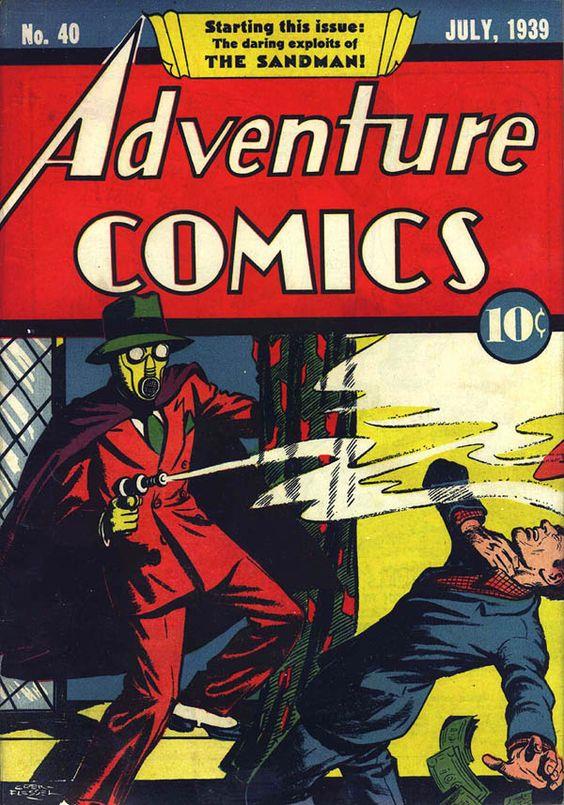 Sandman Copertina di Adventure Comics #40 con Sandman