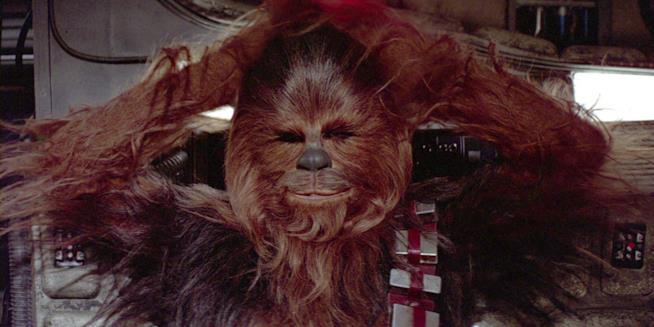 Chewbacca si esprime in inglese durante Star Wars V Il personaggio Chewbacca di Star Wars
