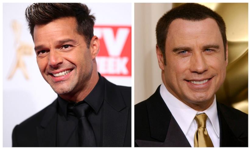 Ricky Martin parla della sua cotta per John Travolta e della sua voglia di paternità Primo piano di Ricky Martin e John Travolta