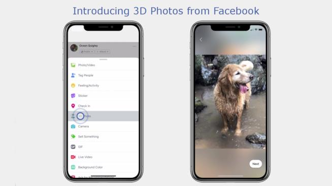 Facebook annuncia l'arrivo delle immagini in 3D L'immagine dell'annuncio delle foto in 3D su Facebook