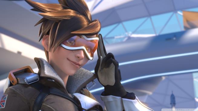l live streaming di Facebook sarà integrato nei videogame Blizzard Primo piano per Tracer, eroina giocabile in Overwatch