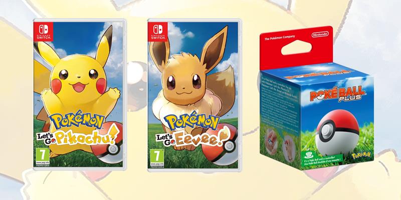 Pokémon Let's Go, arriva il bundle speciale con Switch Le due versioni di Pokémon Let's Go e il controller PokéBall Plus