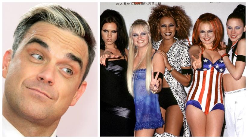 Robbie Williams è andato a letto con quasi tutte le Spice Girls Primo piano di Robbie Williams e delle Spice Girls