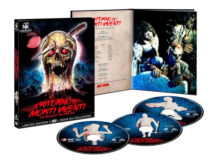 Il contenuto del cofanetto in versione DVD de Il Ritorno dei morti viventi Il Ritorno dei morti viventi in DVD