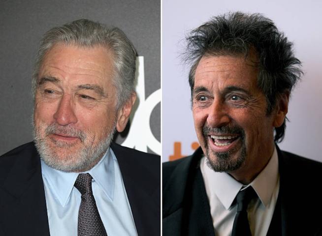 Robert De Niro e Al Pacino verranno ringiovaniti in The Irishman Collage di Robert De Niro e Al Pacino