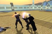 Il film su Star Wars: Knights of the Old Republic si farà, Laeta Kalogridis sta scrivendo la sceneggiatura Una immagine dal gioco Star Wars: Knights of the Old Republic, in cui due personaggi combattono
