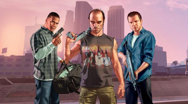 GTA V diventa un'opera d'arte politica I tre protagonisti di GTA V