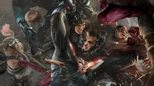 Injustice 2, Warner Bros. annuncia la Championship Series 2017 con un trailer Eroi e villain DC combattono in un artwork di Injustice 2