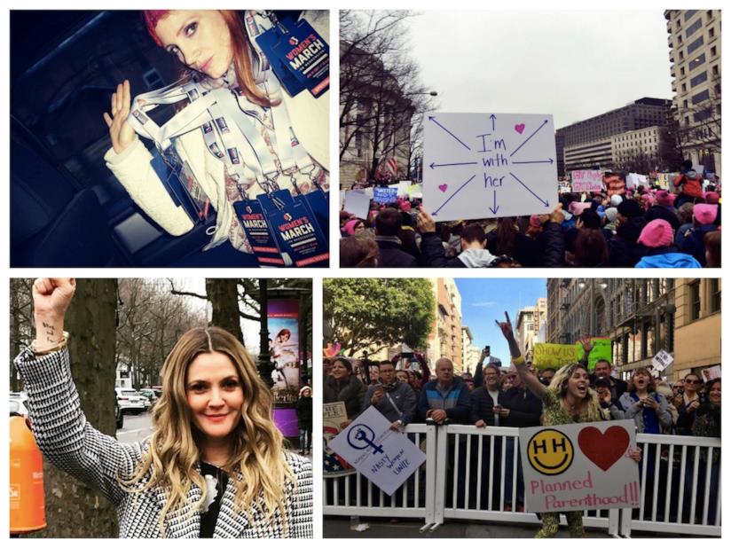 Le star sfilano contro Donald Trump nella Women's March Alcune delle celebrities che hanno preso parte alla Women's March