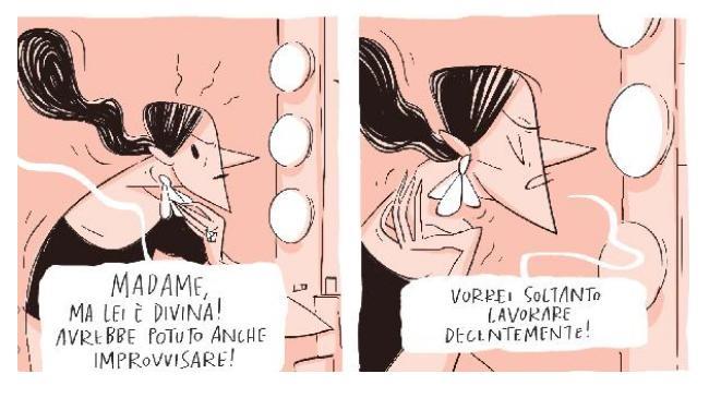Maria Callas si sfoga ai giornalisti Maria Callas stizzita allo specchio