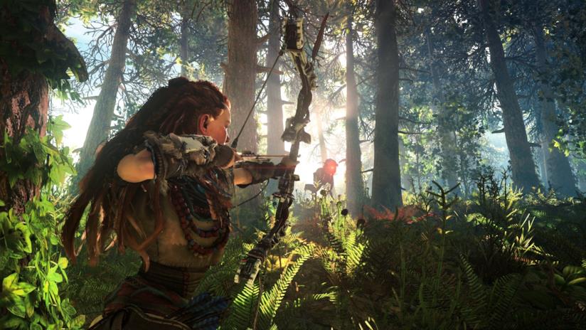 La mappa di Horizon: Zero Dawn svelata in un'immagine in HD Aloy va a caccia in Horizon: Zero Dawn